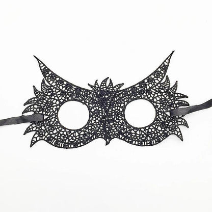 Luxury Women's Black Intricate Lace Venetian Masquerade Ball Mask - Lovez Aqua© - 