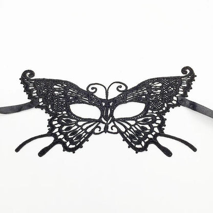 Luxury Women's Black Intricate Lace Venetian Masquerade Ball Mask - Lovez Aqua© - 