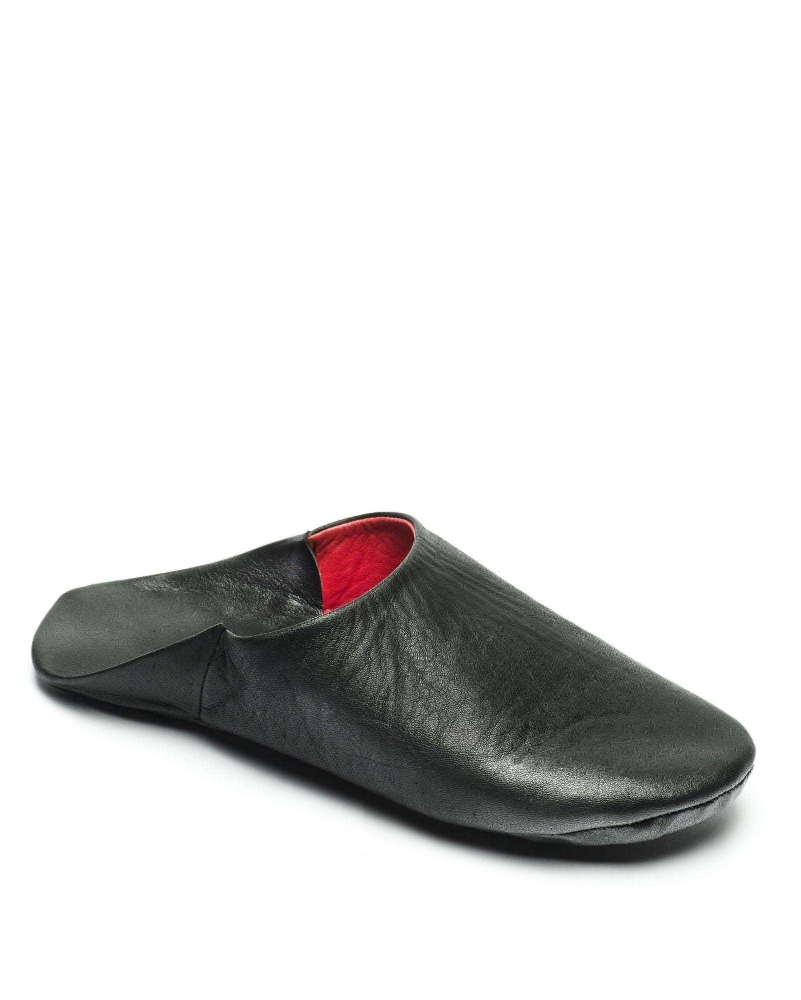 Men's Bohemian Chic Black Cherry Leather Slippers - Lovez Aqua© - men's casual shoes, men's shoes