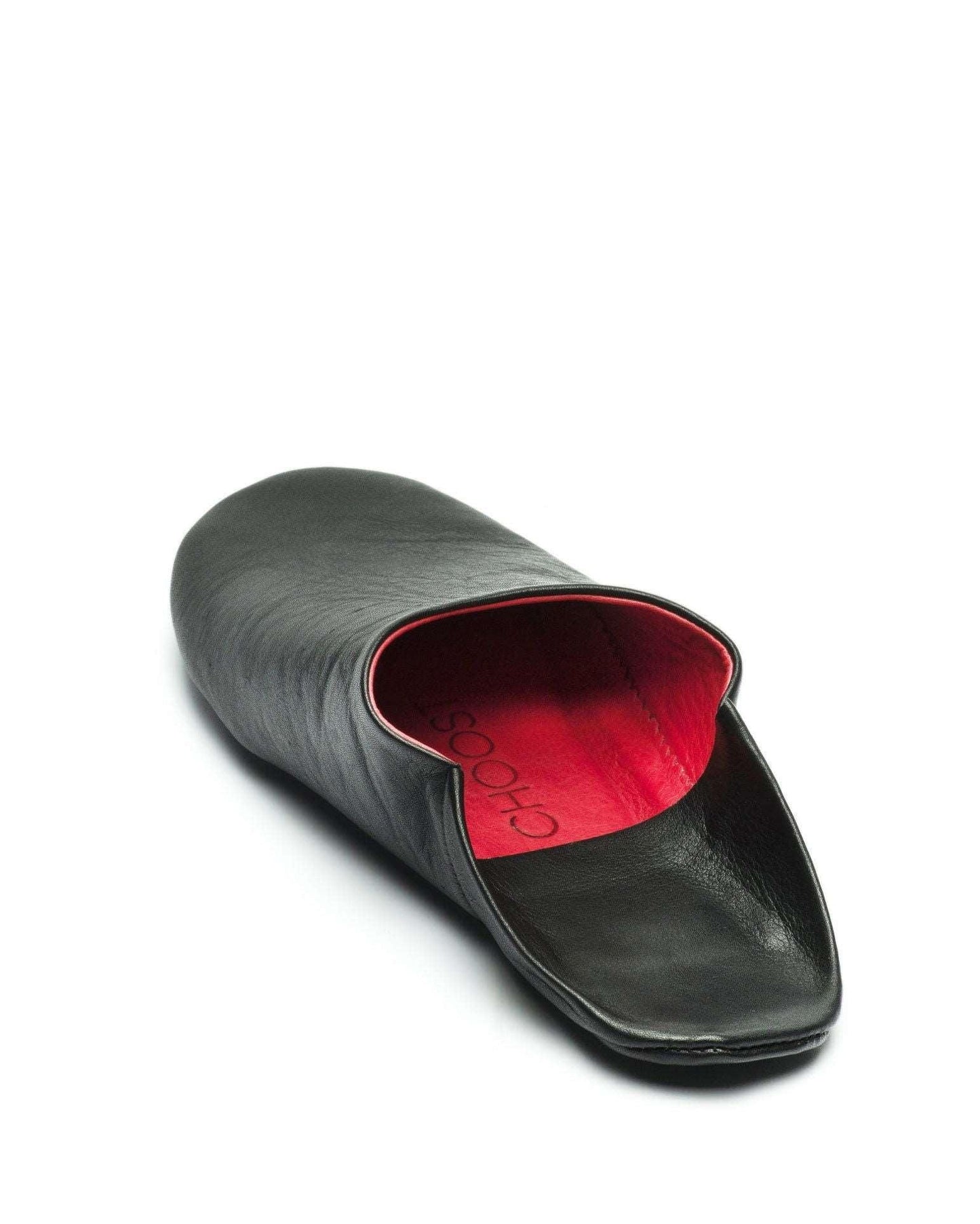 Men's Bohemian Chic Black Cherry Leather Slippers - Lovez Aqua© - men's casual shoes, men's shoes