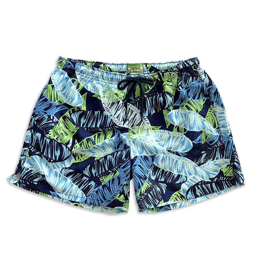 Men's Classic Botanical Sustainable Beachwear Swim Trunks - Lovez Aqua© - men's swimwear, shorts, swimming