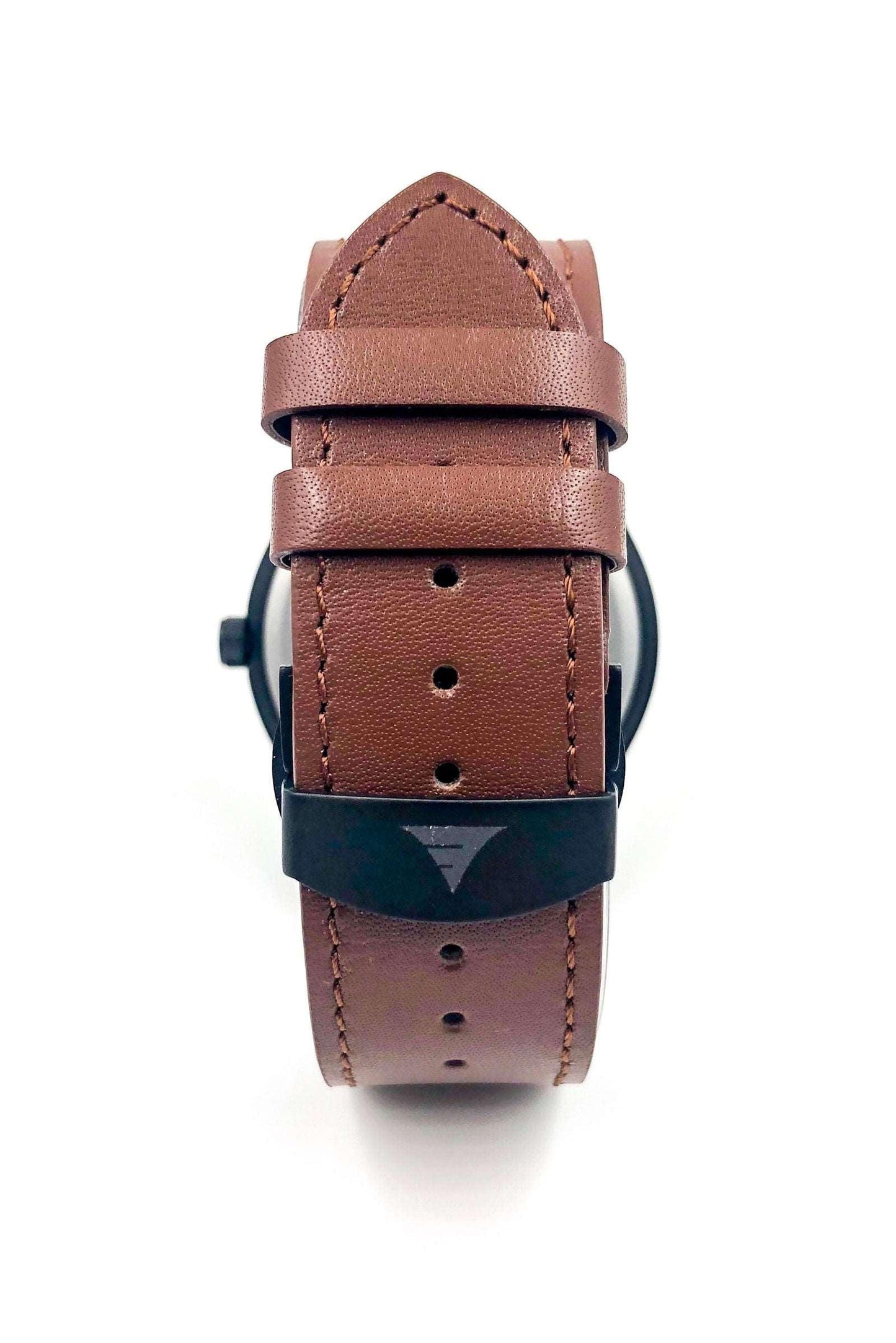 Men's Colored Bamboo & Brown Leather Miyota Japanese Quartz Watch - Lovez Aqua© - black watch, men's watches, watches