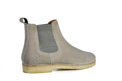 Men's Light Gray Suede Chelsea Boots - Lovez Aqua© - boot, men's boots