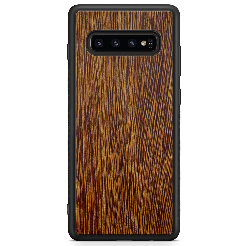 Natural Sucupira Wood Grain Protective Phone Case - Lovez Aqua© - 