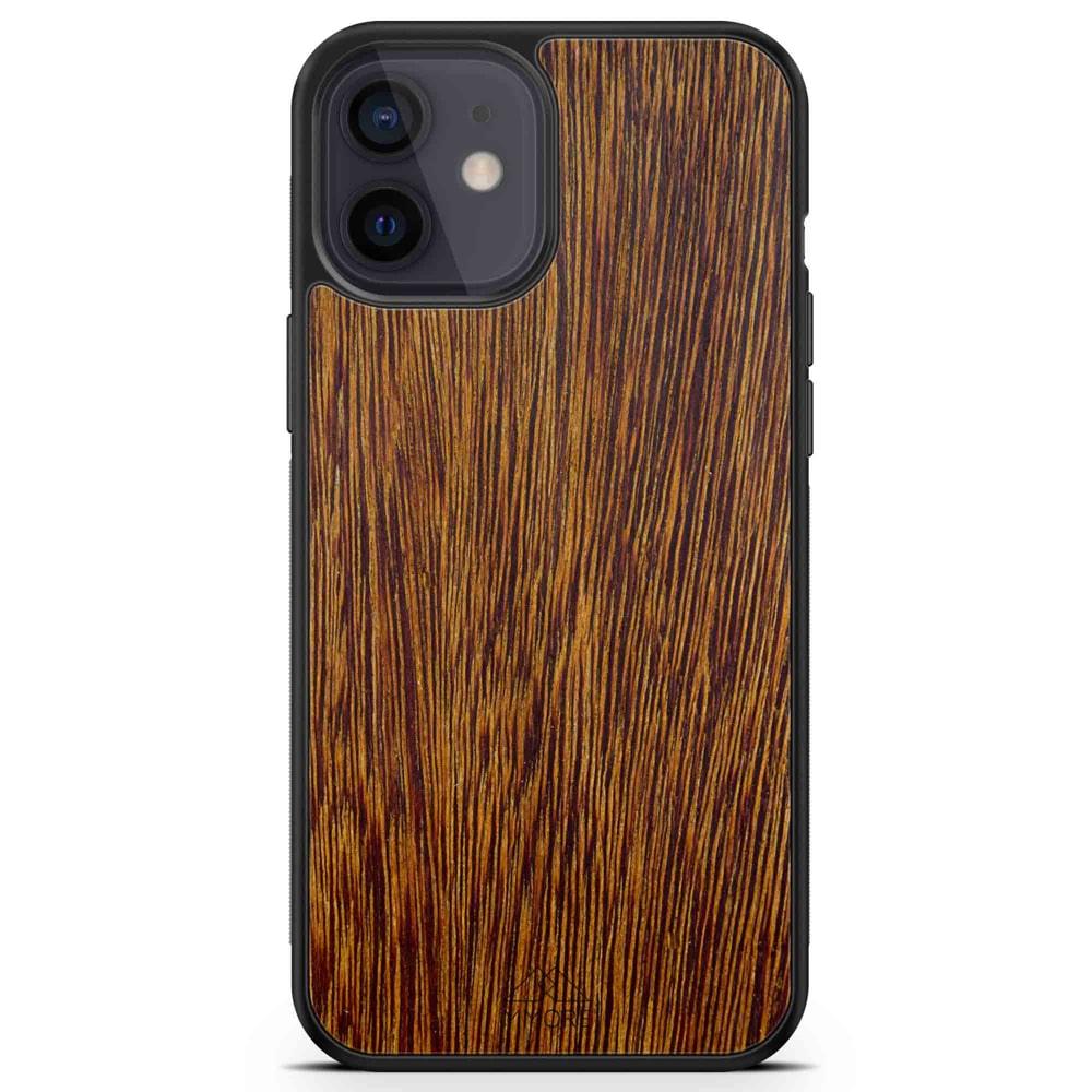 Natural Sucupira Wood Grain Protective Phone Case - Lovez Aqua© - 