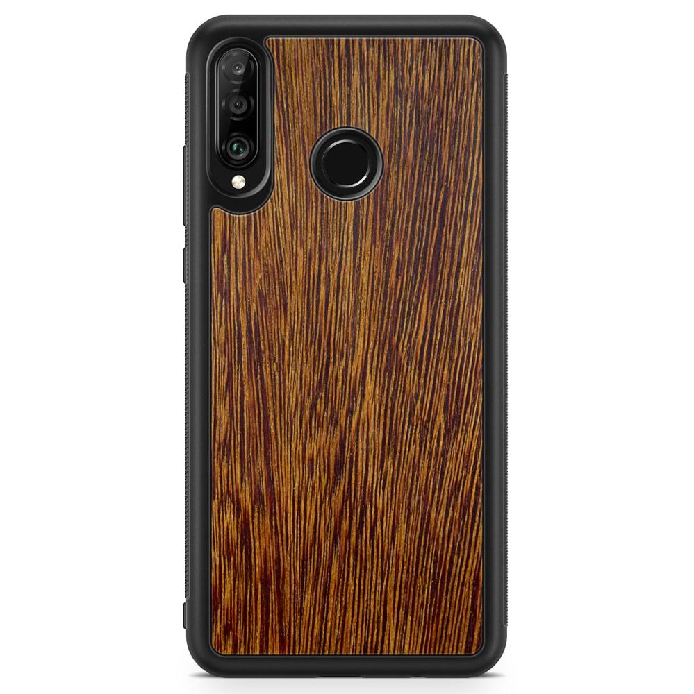 Natural Sucupira Wood Grain Protective Phone Case - Lovez Aqua© - 