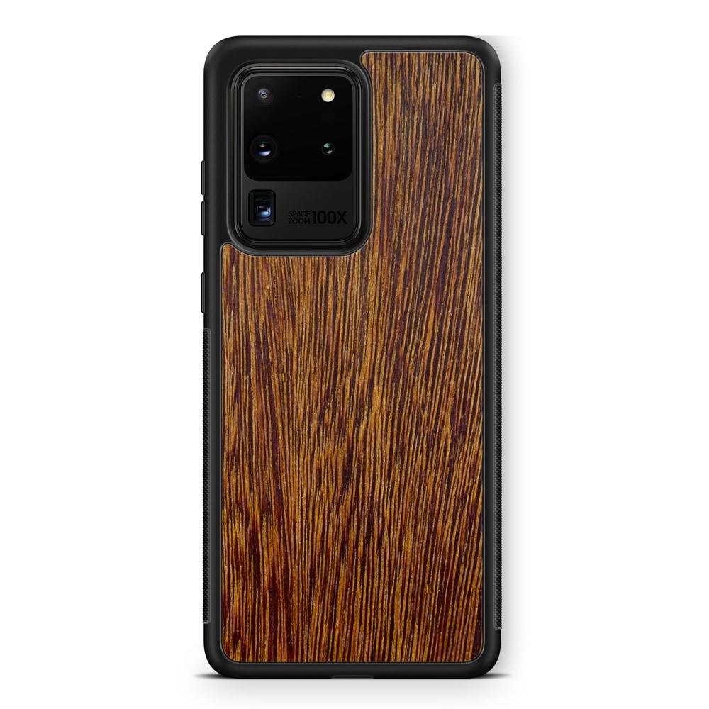 Natural Sucupira Wood Grain Protective Phone Case - Lovez Aqua© - 