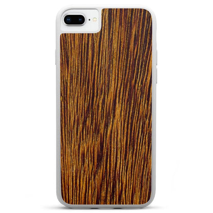 Natural Sucupira Wood Grain Protective Phone Case - Lovez Aqua© - 