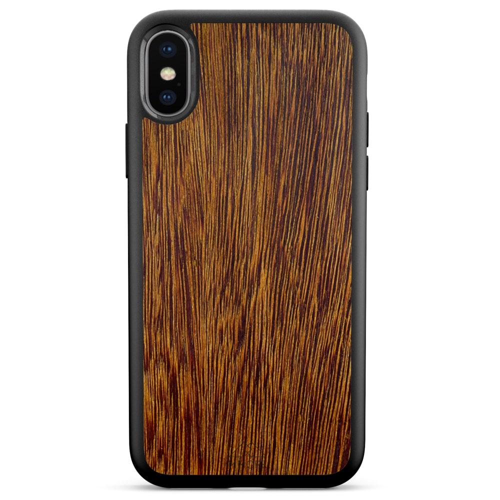 Natural Sucupira Wood Grain Protective Phone Case - Lovez Aqua© - 