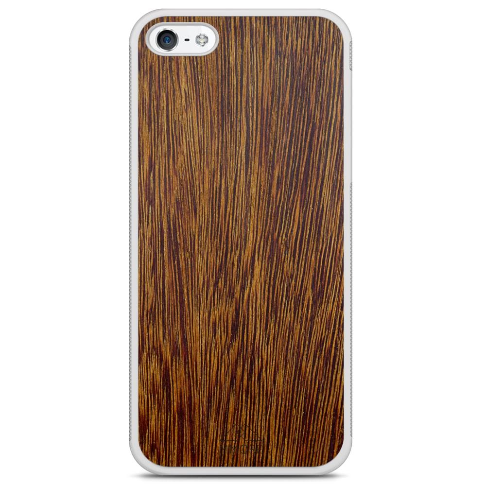 Natural Sucupira Wood Grain Protective Phone Case - Lovez Aqua© - 