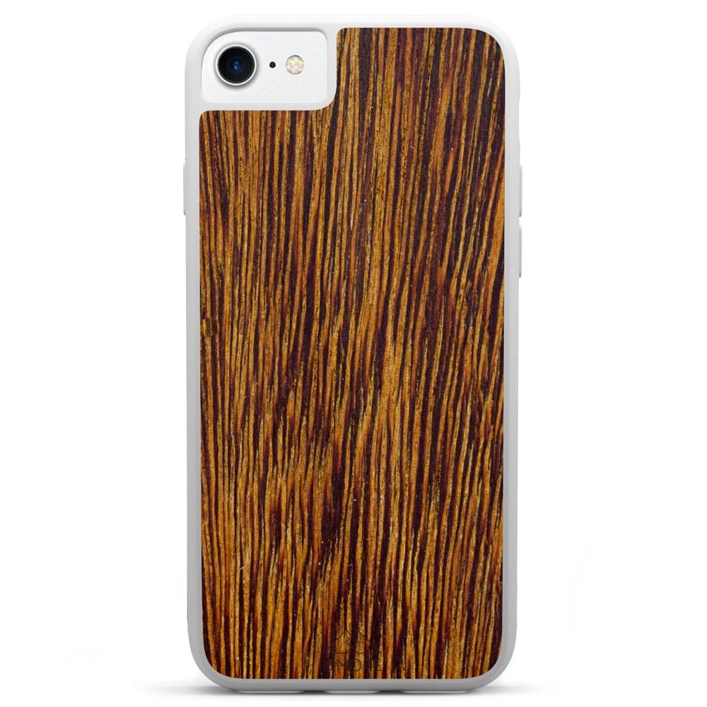 Natural Sucupira Wood Grain Protective Phone Case - Lovez Aqua© - 