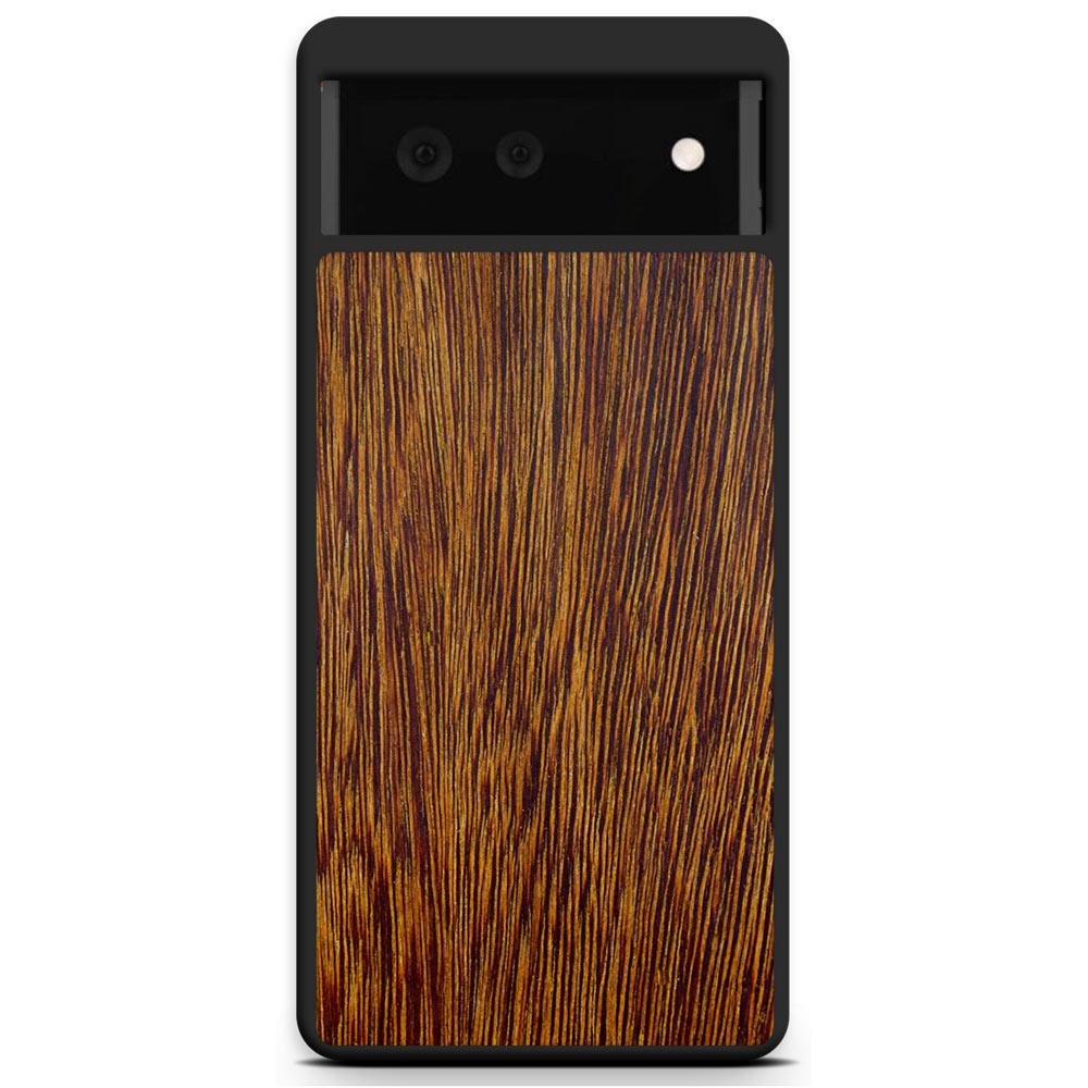 Natural Sucupira Wood Grain Protective Phone Case - Lovez Aqua© - 