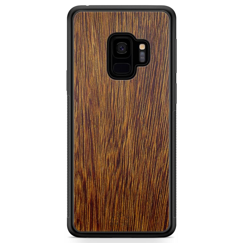 Natural Sucupira Wood Grain Protective Phone Case - Lovez Aqua© - 