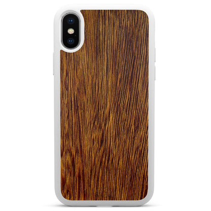 Natural Sucupira Wood Grain Protective Phone Case - Lovez Aqua© - 