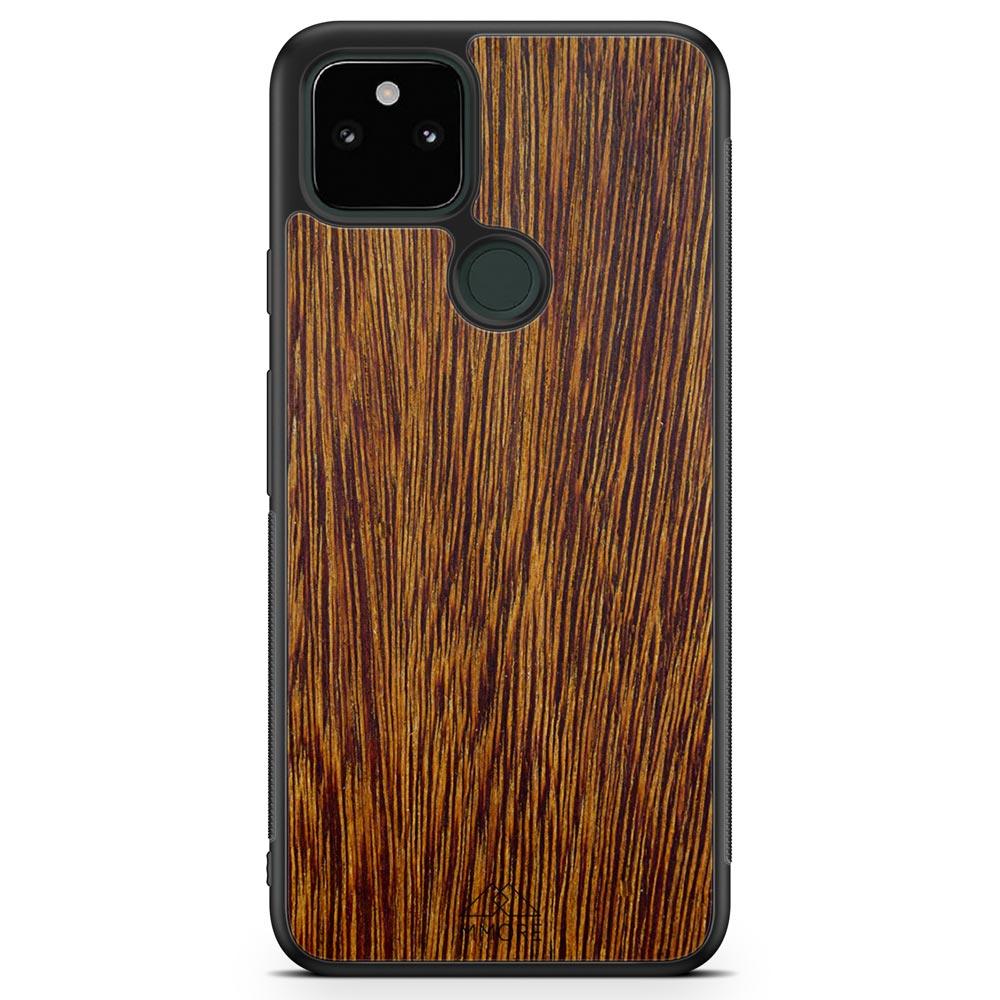 Natural Sucupira Wood Grain Protective Phone Case - Lovez Aqua© - 