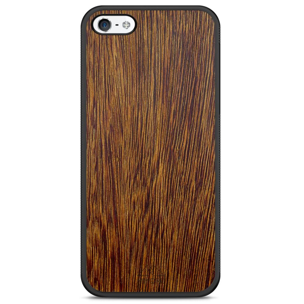 Natural Sucupira Wood Grain Protective Phone Case - Lovez Aqua© - 