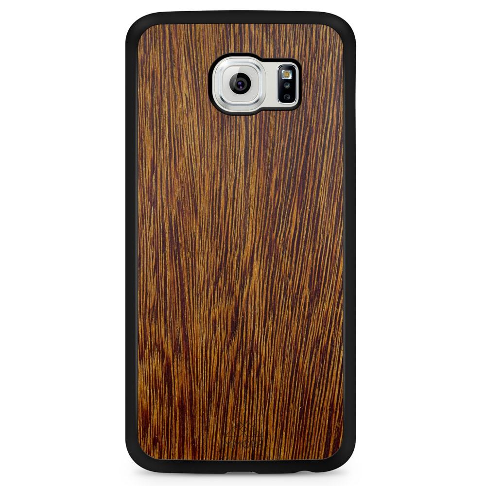 Natural Sucupira Wood Grain Protective Phone Case - Lovez Aqua© - 