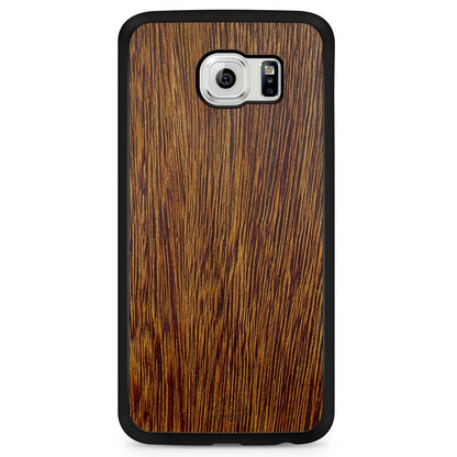 Natural Sucupira Wood Grain Protective Phone Case - Lovez Aqua© - 