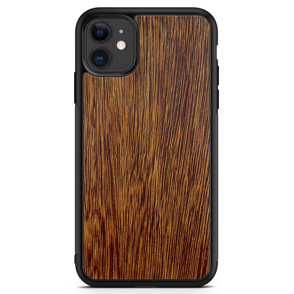 Natural Sucupira Wood Grain Protective Phone Case - Lovez Aqua© - 