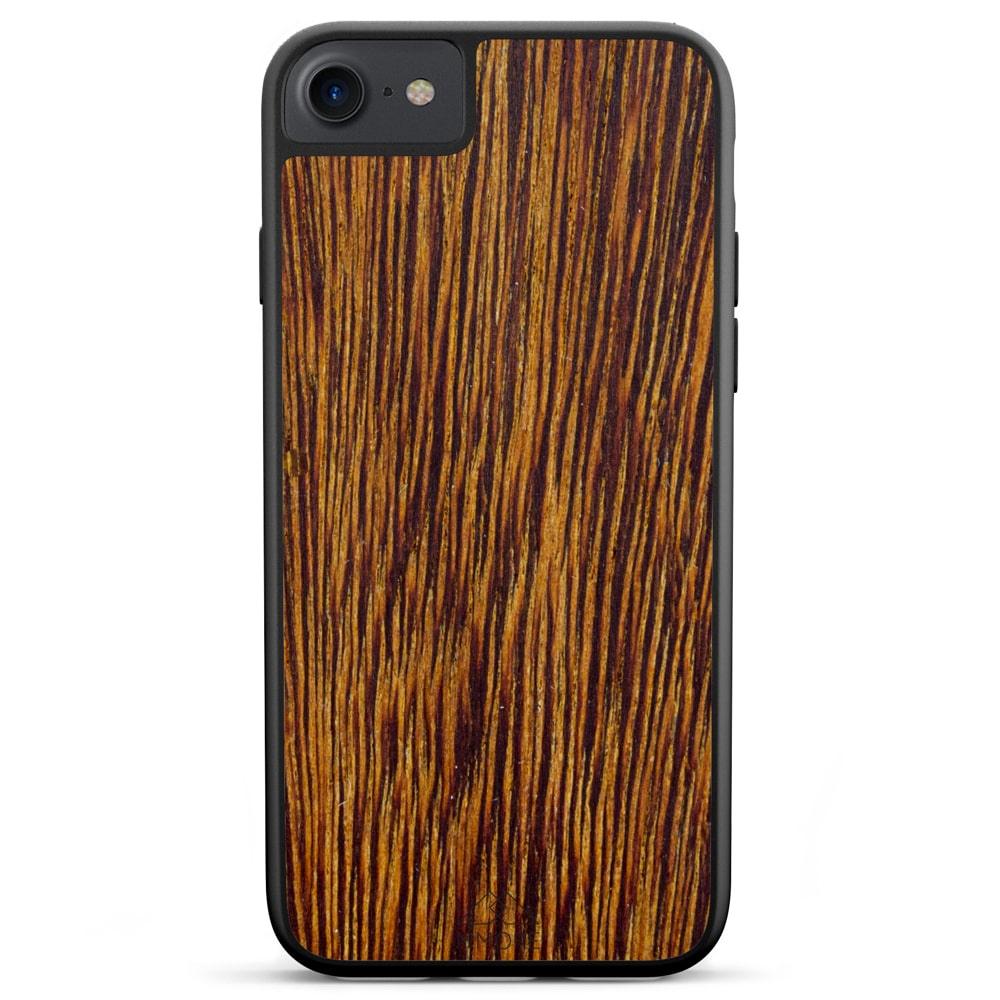 Natural Sucupira Wood Grain Protective Phone Case - Lovez Aqua© - 