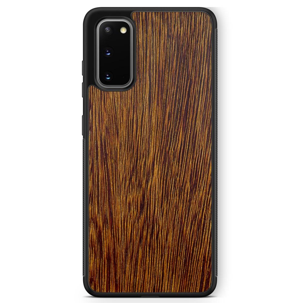 Natural Sucupira Wood Grain Protective Phone Case - Lovez Aqua© - 