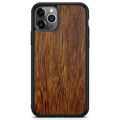 Natural Sucupira Wood Grain Protective Phone Case - Lovez Aqua© - 