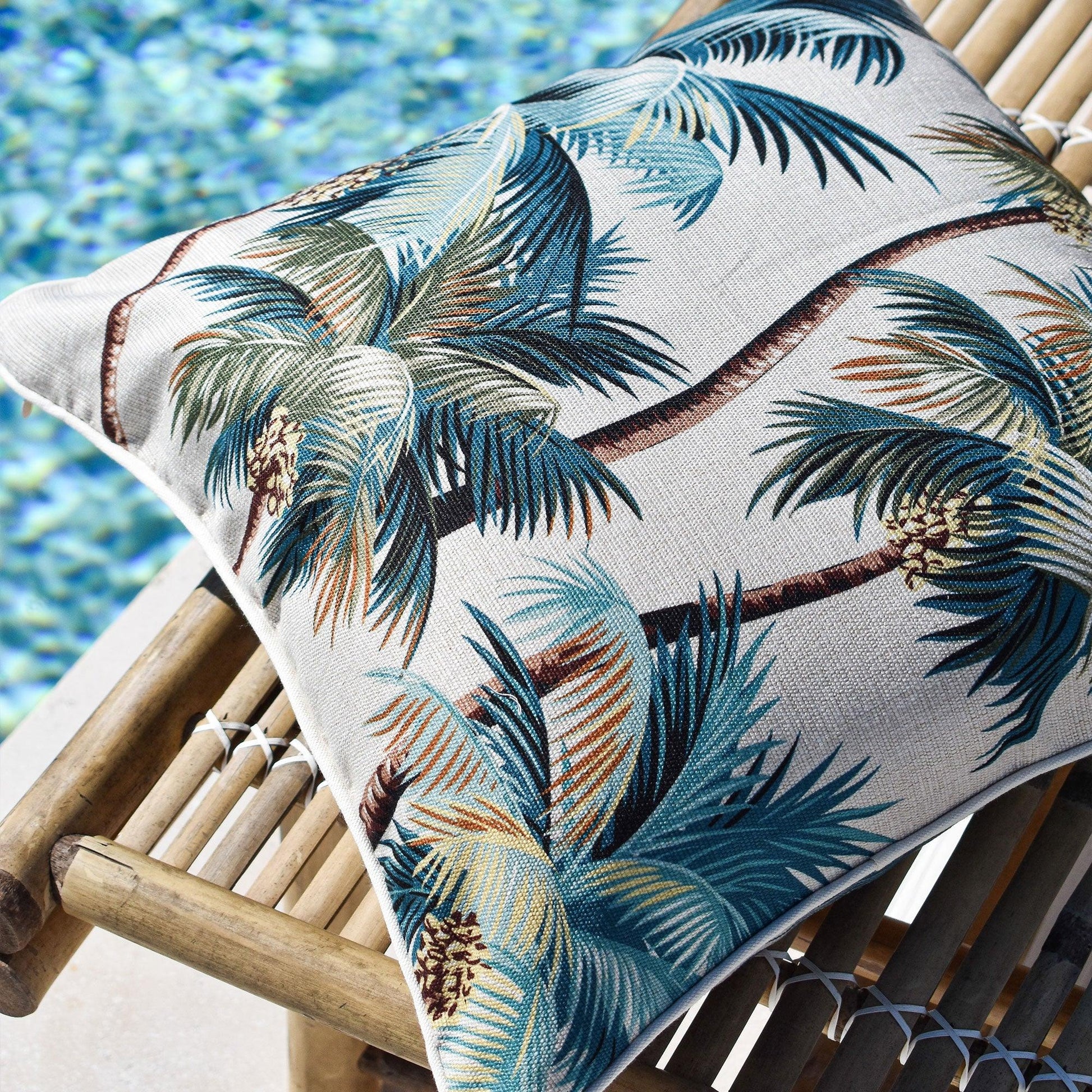 Nature Inspired Tropical Palm Trees Cushion Cover (45cm x 45cm) - Lovez Aqua© - 