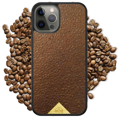 Organic Natural Crushed Coffee Beans Protective Phone Case - Lovez Aqua© - 