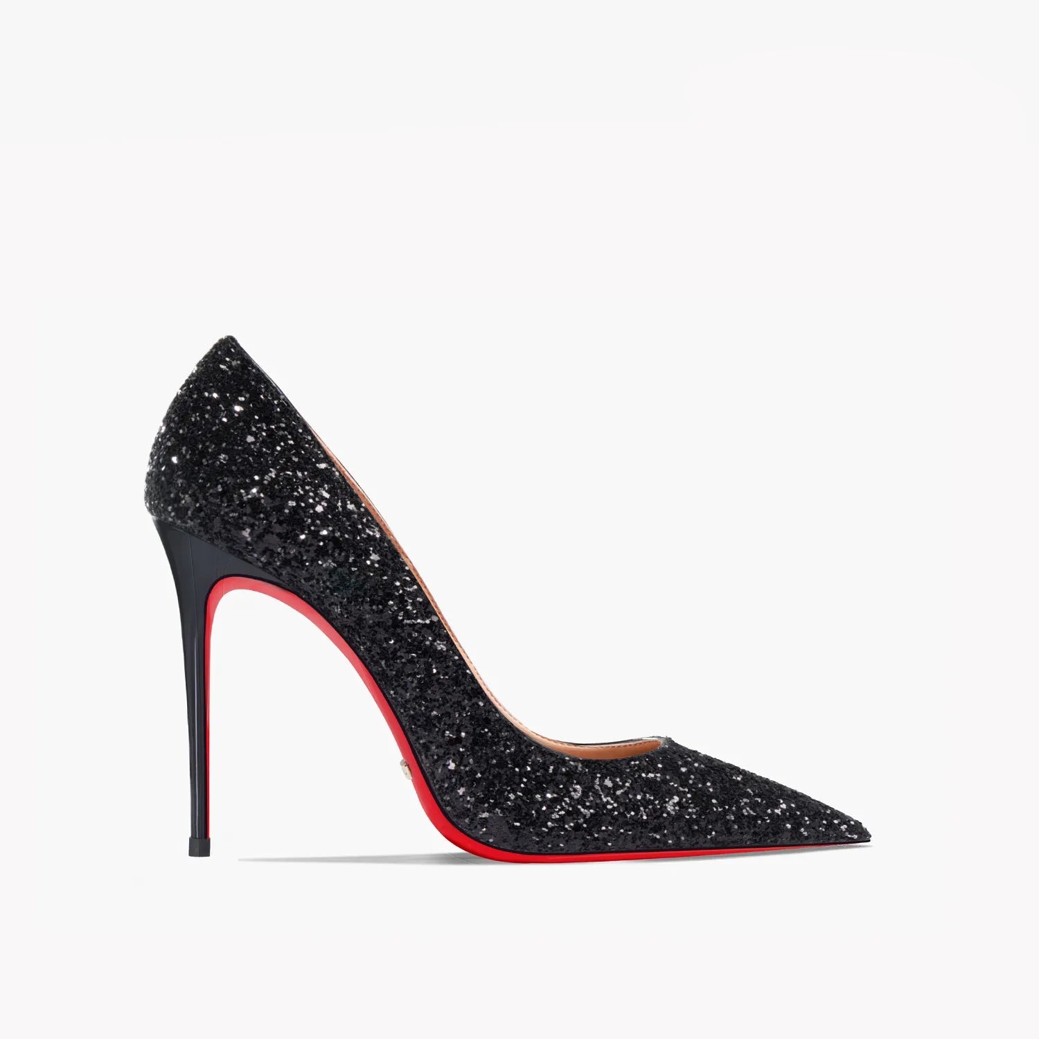 Luxury Women's Glitter Red Bottom High Heels with Pointed Toe - 80d3e6-0e.myshopify.com - Black 10cm / 33 -  Black 10cm