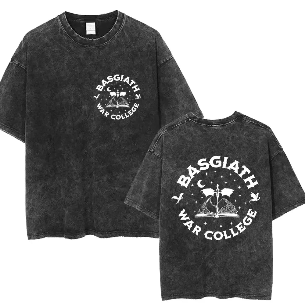 Fourth Wing Basgiath War College Double Sided Dragon Rider Vintage Unisex Shirt