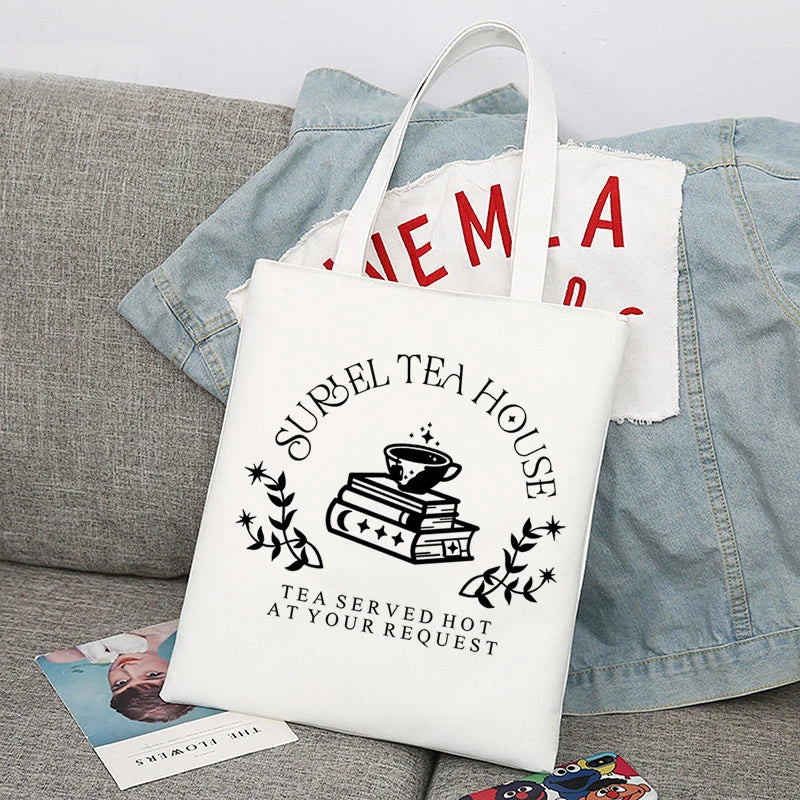 ACOTAR Suriel Tea Co Bookish Velaris Canvas Tote Bag