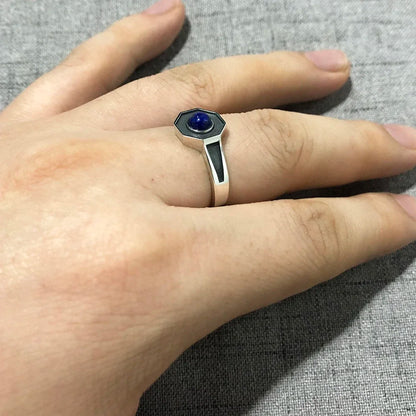 Vampire Diaries 925 Sterling Silver Klaus Mickelson Lapis Lazuli Daylight Ring