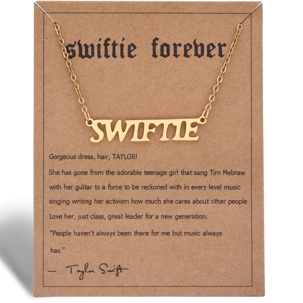 Taylor Swift "Swiftie" Stainless Steel Musician's Pendant Necklace - 80d3e6-0e.myshopify.com - Gold -  Gold