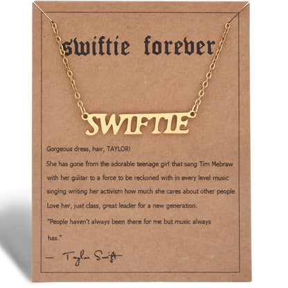 Taylor Swift "Swiftie" Stainless Steel Musician's Pendant Necklace - 80d3e6-0e.myshopify.com - Gold -  Gold