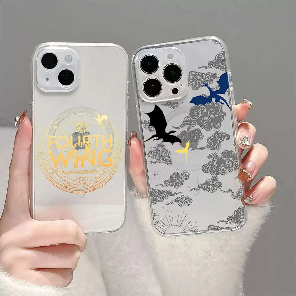 Fourth Wing Rebecca Yarros Dragon Riders Transparent Phone Case for iPhone - 80d3e6-0e.myshopify.com - -  