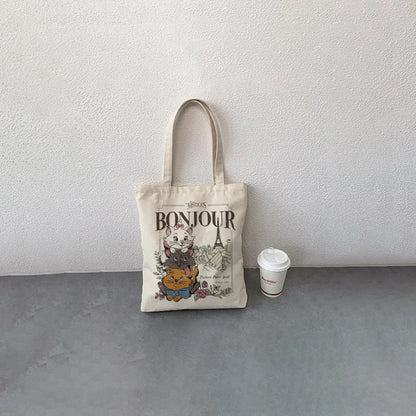 Bonjour Disney's Aristocats Parisian Canvas Tote Bag