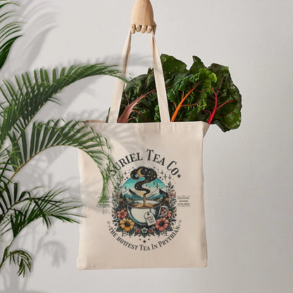 "Suriel Tea Co" ACOTAR Serving the Hottest Tea in Prythian Canvas Tote Bag - Lovez Aqua© - 