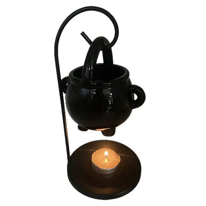 Gothic Black Hanging Witches Cauldron Wax Burner & Candle Holder - 80d3e6-0e.myshopify.com - -  