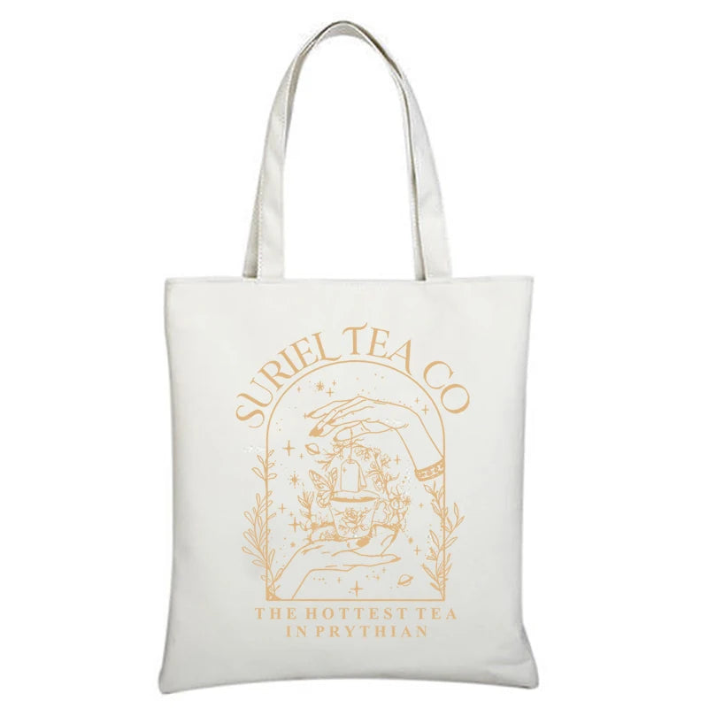 ACOTAR Suriel Tea Co Bookish Velaris Canvas Tote Bag