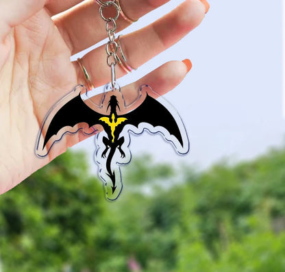 Fourth Wing Basgiath War College Dragon Acrylic Keychain