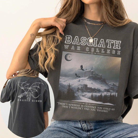 Fourth Wing Basgiath War College Castle Fantasy Landscape Women's T-Shirt - 80d3e6-0e.myshopify.com - -  