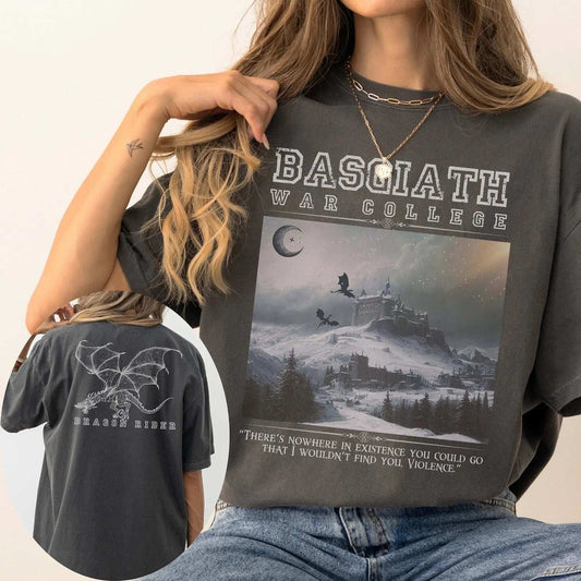 Fourth Wing Basgiath War College Castle Fantasy Landscape Women's T-Shirt - Fourth Wing - 