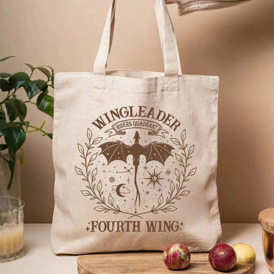 Wingleader Riders Quadrant Fourth Wing Basgiath War College Canvas Tote Bag