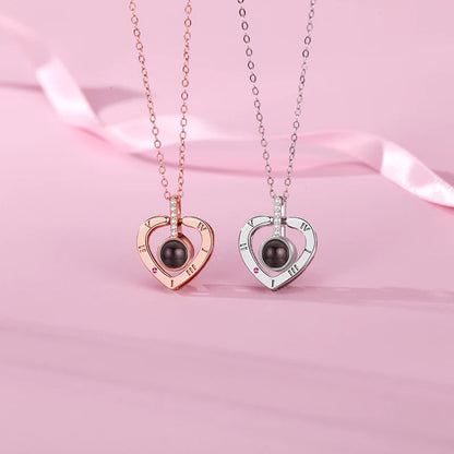 Romantic Love Heart Necklace 100 Languages I Love You Projection Necklace - 80d3e6-0e.myshopify.com - -  