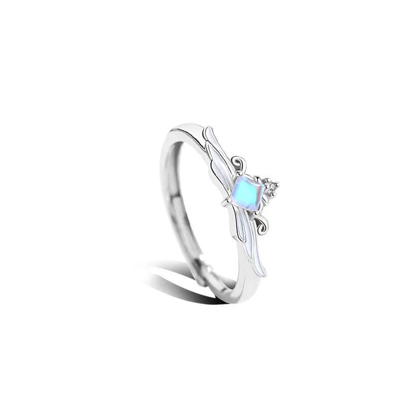 S925 Sterling Silver Princess & Knight Matching Couple Rings With Zircon Gems - Lovez Aqua© - 