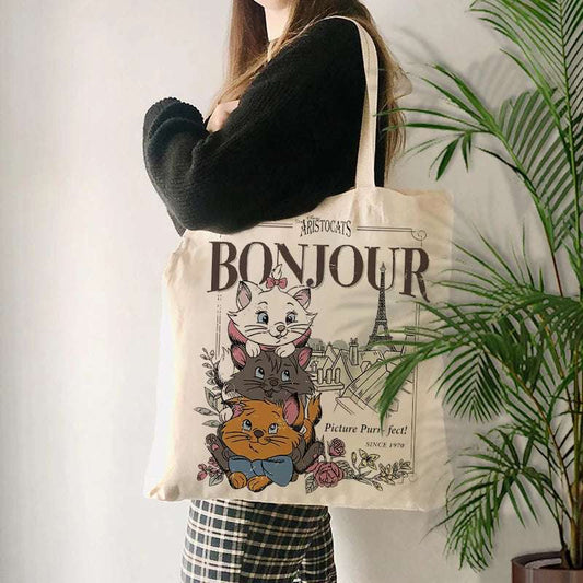 Bonjour Disney's Aristocats Parisian Canvas Tote Bag - Disney - 