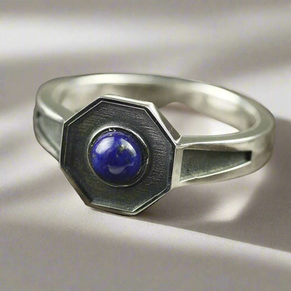 Vampire Diaries 925 Sterling Silver Klaus Mickelson Lapis Lazuli Daylight Ring - 80d3e6-0e.myshopify.com - -  