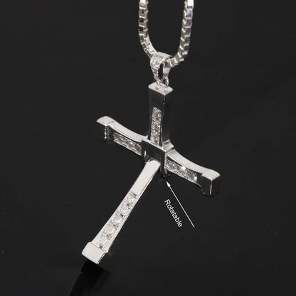 Fast & Furious Dominic Toretto 925 Sterling Silver Rotatable Cross Necklace - 80d3e6-0e.myshopify.com - -  