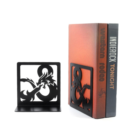 Fourth Wing Fire Dragon Hollow Black Iron Shelf Bookends (2 Pcs)