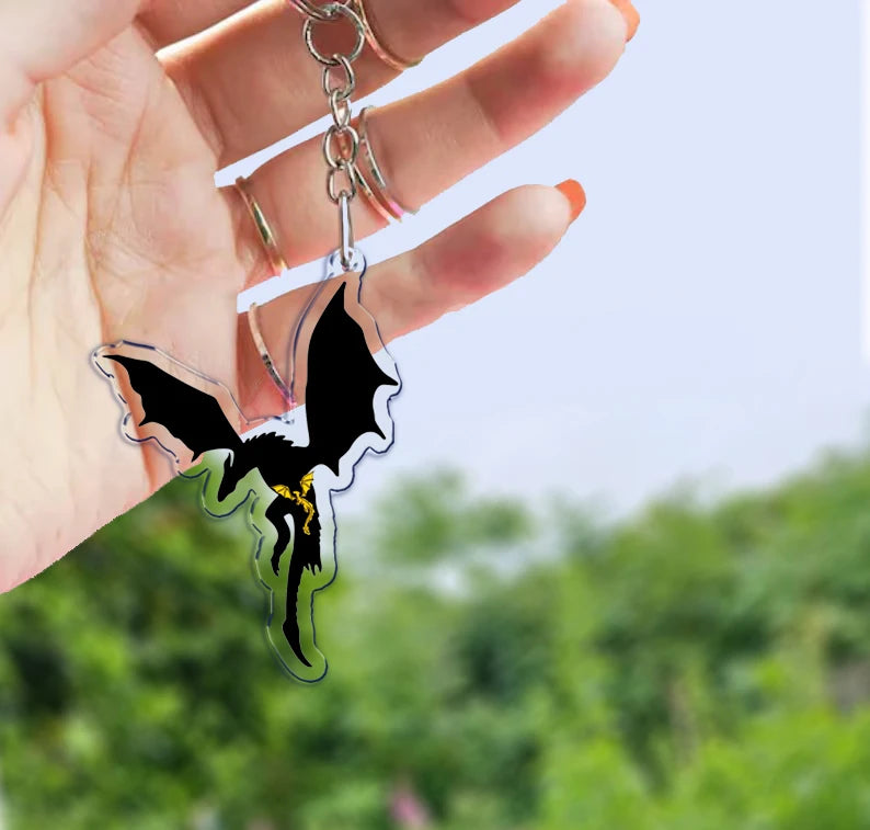 Fourth Wing Basgiath War College Dragon Acrylic Keychain